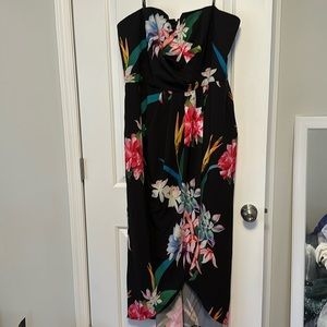 City Chic size 20 tropical strapless dress